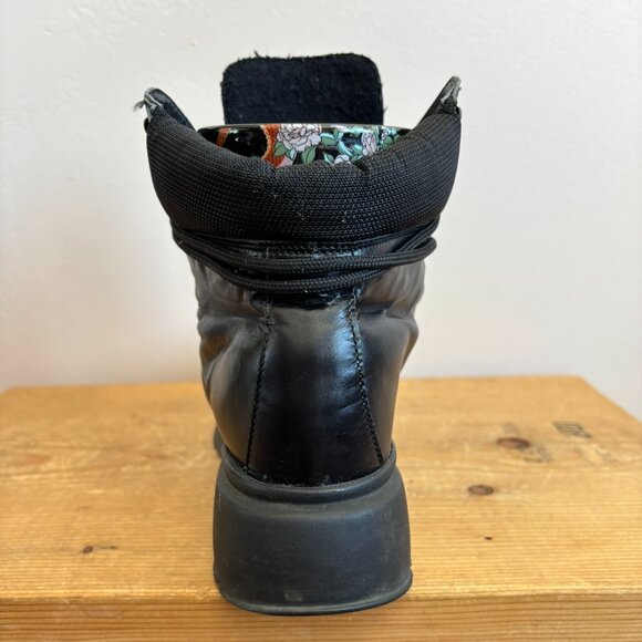 Black square toes ankle boots - Picture 5 of 5